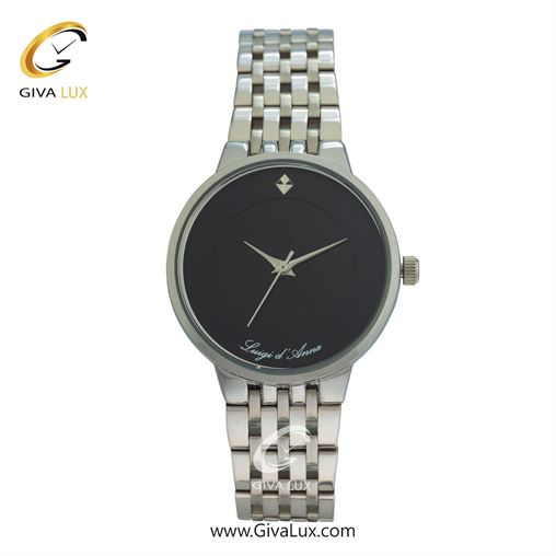 ساعت مچی اورجینال زنانه LdA | لوئیجی د آنا | Luigi d'Ana نقره ای | نقره ای| مشکی| کد رفرنس 2359